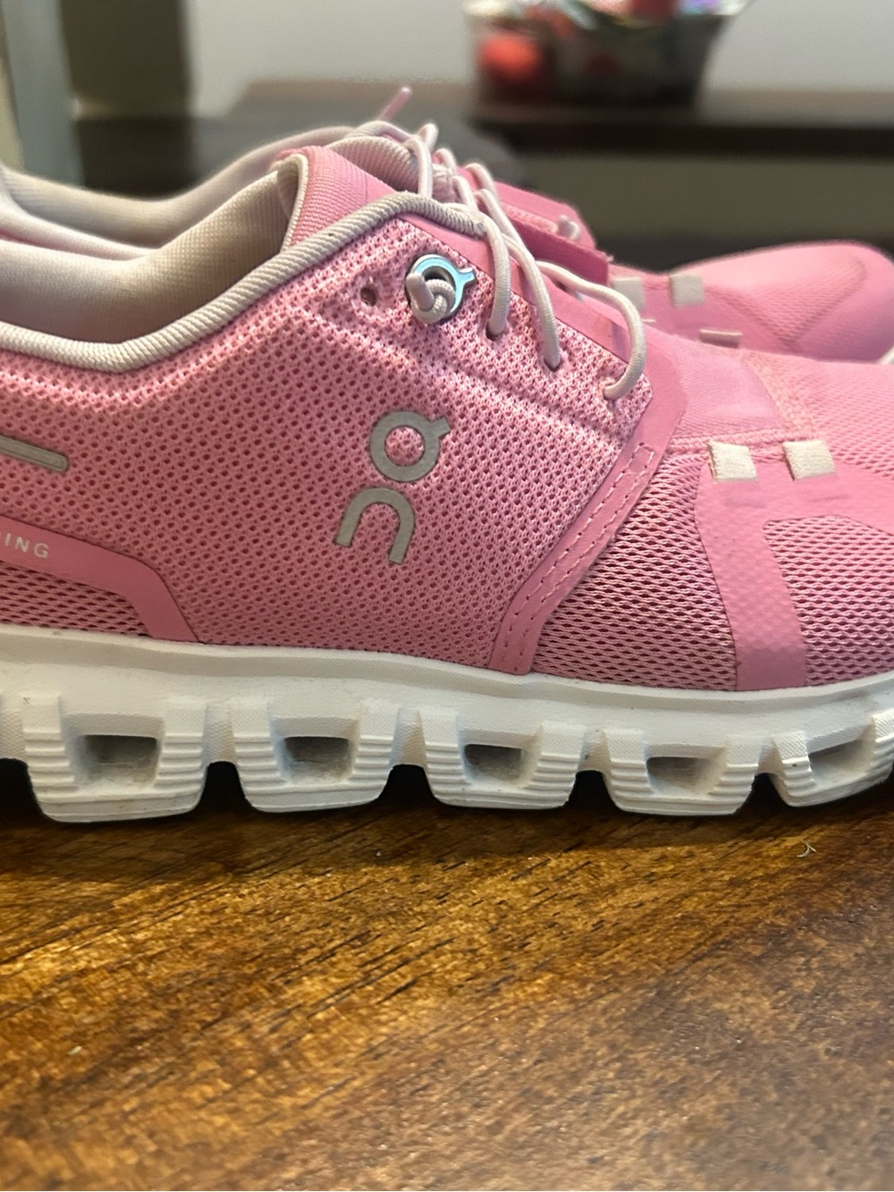 On Running Pink Women's Athletic Sneakers - Picture 9 of 11